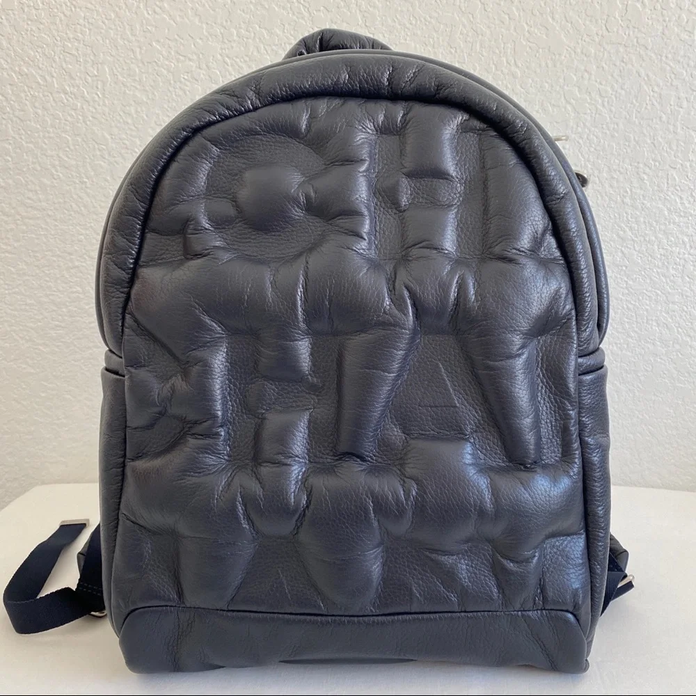 Chanel Doudoune navy leather Backpack